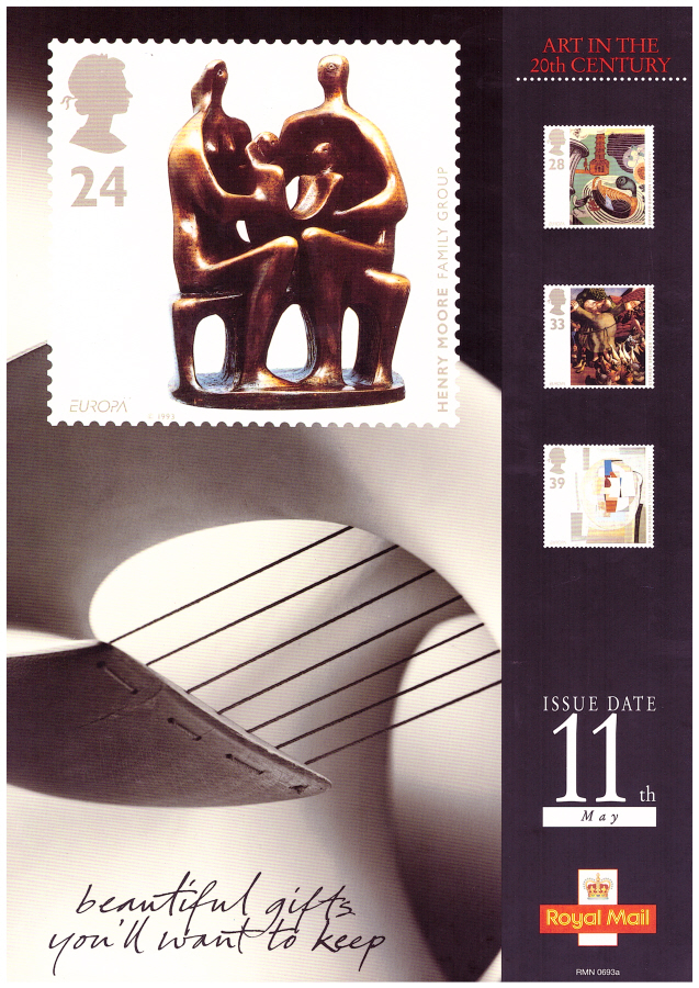 (image for) 1993 Contemporary Art Royal Mint Post Office A4 poster. RMN 0693a.